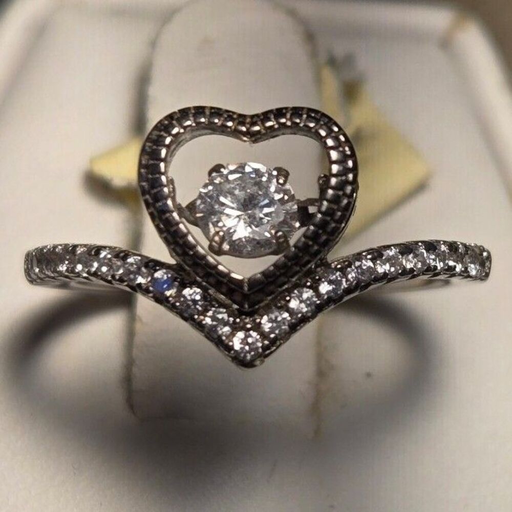 Mobile Heart vintage sterling silver ring sz 6